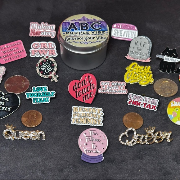 Accessories - ✨ ABC Purple Vibe Enamel Pins | Feminist, Pride, Self Love | Bundle & Save 💜